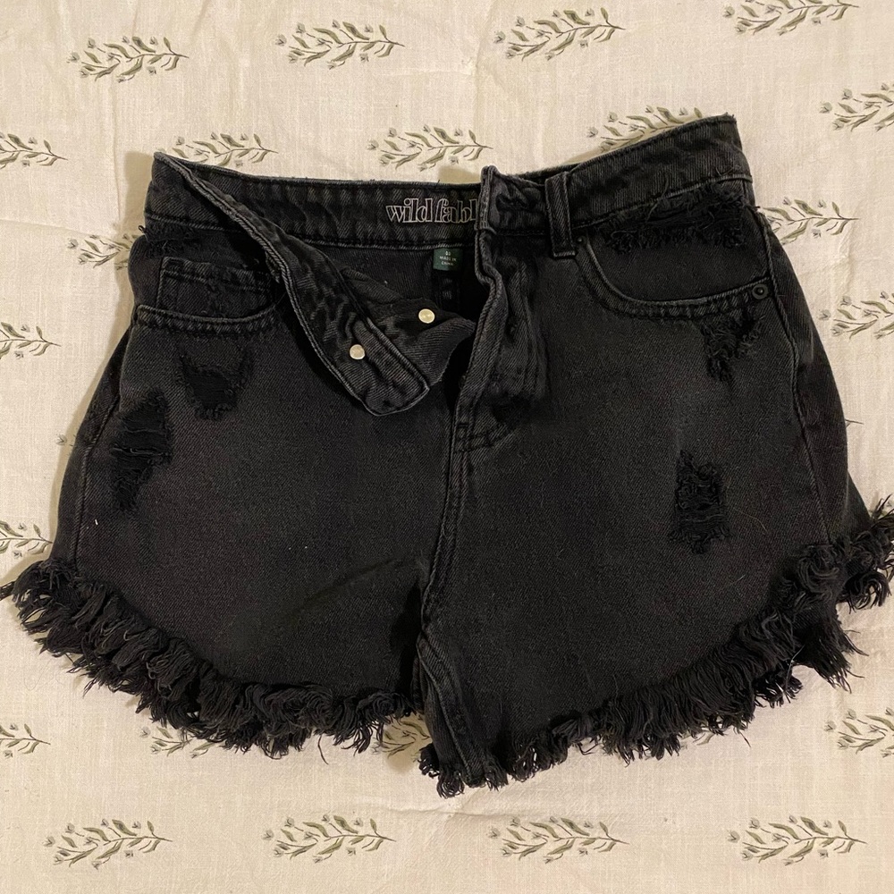Ripped Jean Shorts